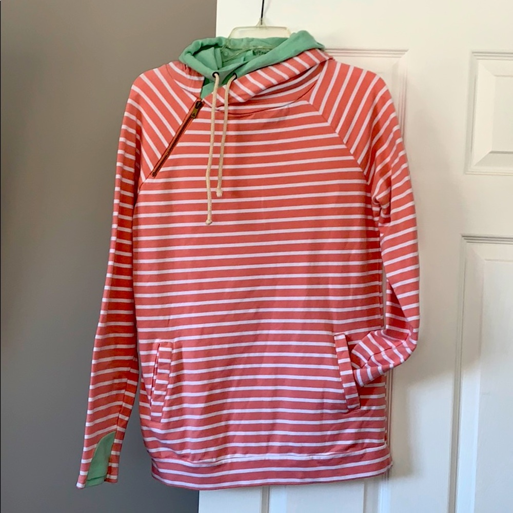 Mindy Mae Market Pink & White Striped Sweatshirt